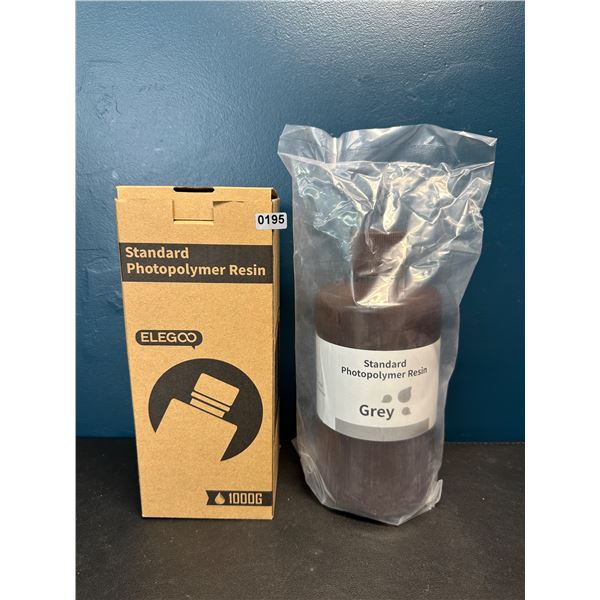 Lot of 1 Box of Elegoo Standard Photopolymer Resin - 1000G Grey