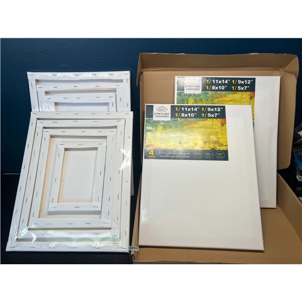 Lot of 4 Packs of Artist Canvases - 4Pcs/Canvases per pack (16 Total)