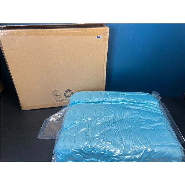 Lot of 1 Blue Queen Ultra Soft Fleece Plush Blanket - 90x90"