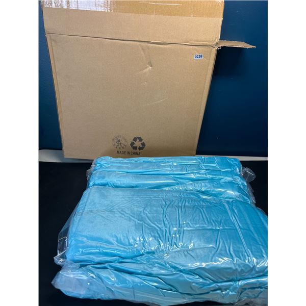 Lot of 1 Blue Queen Ultra Soft Fleece Plush Blanket - 90x90"