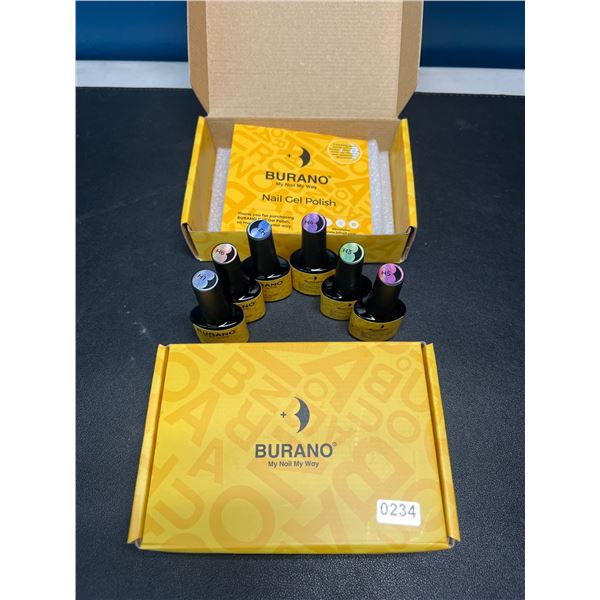 Lot of 2 Sets of Holographic Gel Nail Polishes - 6 Polishes/Colours Per Box!