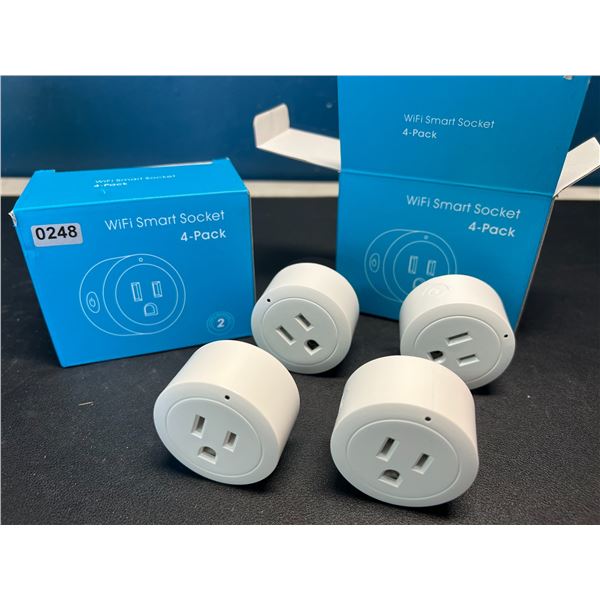 Lot of 2 Multi-Packs of WiFi Smart Plugs/Sockets - 4pcs per box!