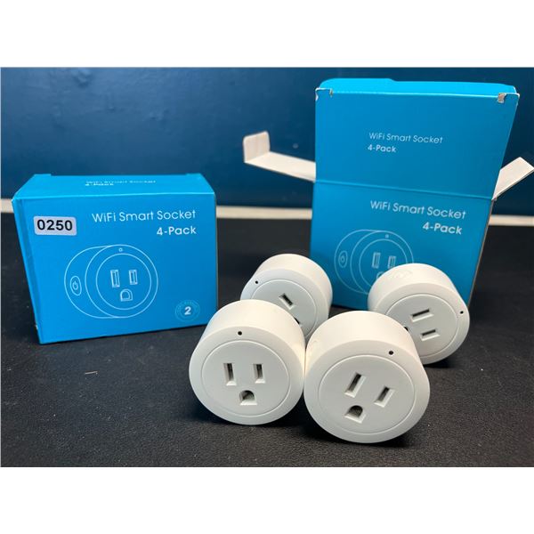 Lot of 2 Multi-Packs of WiFi Smart Plugs/Sockets - 4pcs per box!
