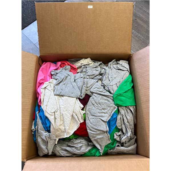 Lot of 1 Giant Uline Box Full of T-Shirt Rags - Box is LARGE!