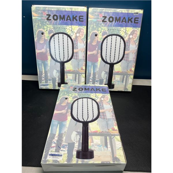 Lot of 3 Rechargeable Electric Fly Swatters/Bug Zappers