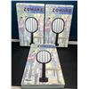 Image 1 : Lot of 3 Rechargeable Electric Fly Swatters/Bug Zappers