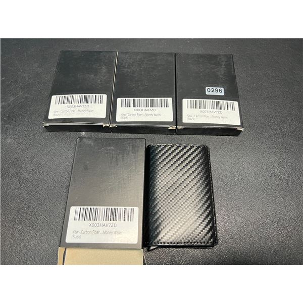 Lot of 4 Carbon Fiber Minimalist Wallets for Men