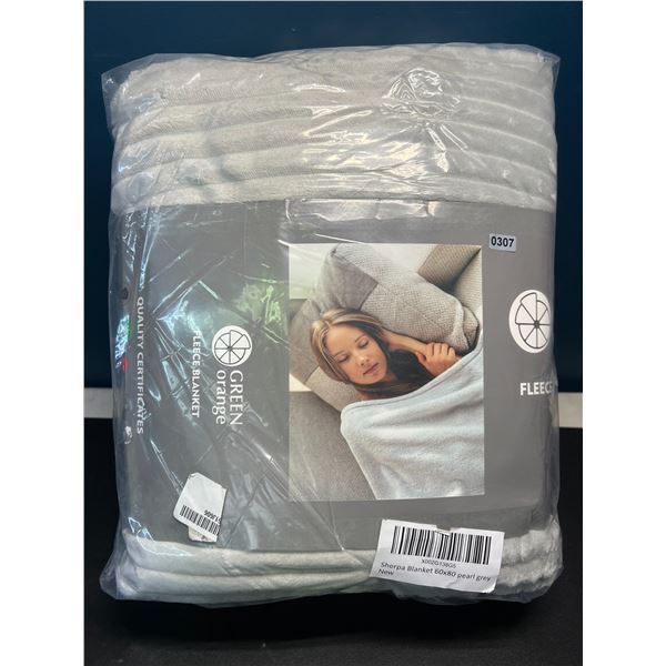 Lot of 1 Sherpa Fleece Blanket - Grey