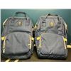 Image 1 : Lot of 2 Backbpack-Style Diaper Bags - Blue