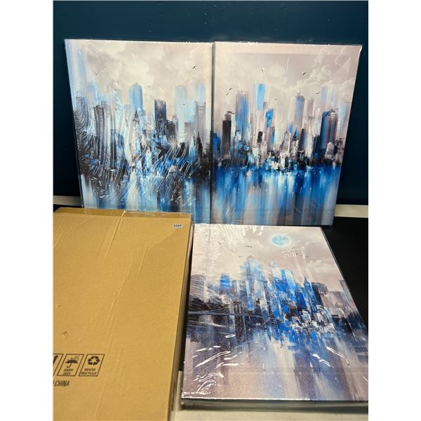 Lot of 1 Canvas Wall Art Set - 3PCS