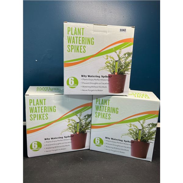 Lot of 3 Boxes of Plant Watering Spikes - 6pcs per box