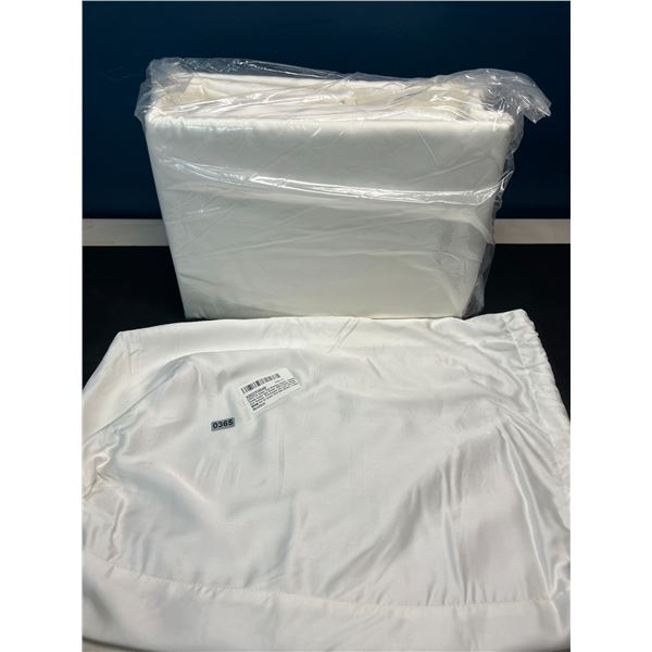 Lot of 1 Queen Size Bamboo Sheet Set - White