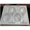 Image 2 : Lot of 2 Boxes of Slanted Wine Glasses - 4 per box/8 Glasses Total