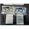 Image 2 : Lot of 2 Wireless Double-Shock Controllers For Playstation 4 (PS4) - Camo Design (Blue+Green)