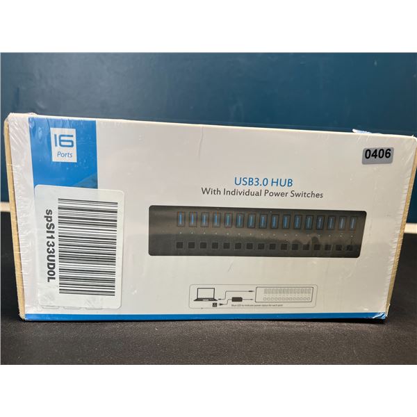 Lot of 1 16-Port USB Charging Hub w/ Indiviudal Power Switches