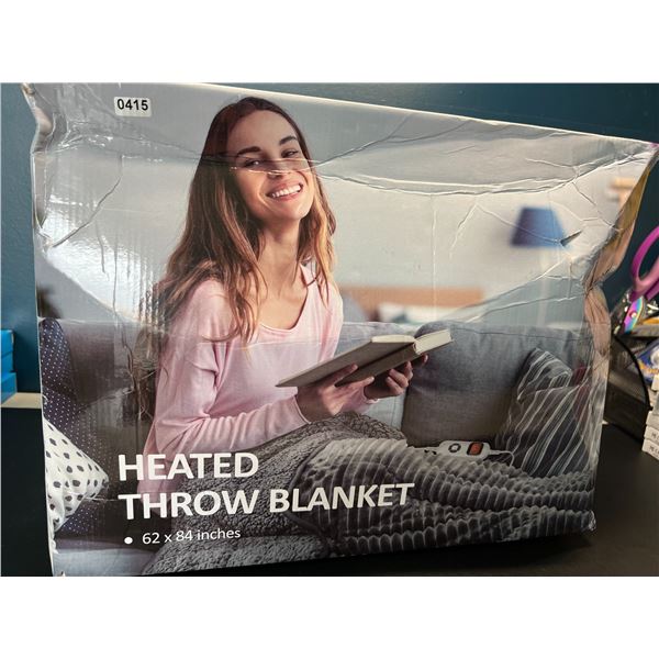 Lot of 1 Heated Throw Blanket - 62 x 84 inches - Brand New!