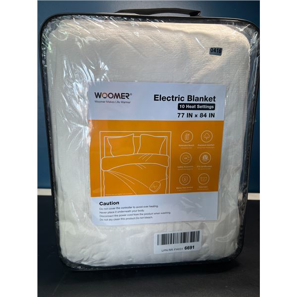 Lot of 1 Electric Heated Blanket - 77 x 84 inch - Cream Colour