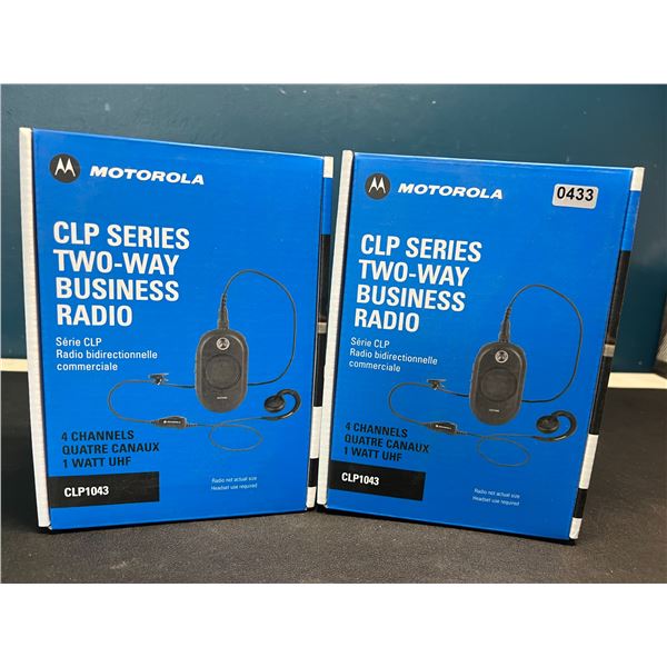 Lot of 2 Motorola CLP Series Two-Way Business Radios
