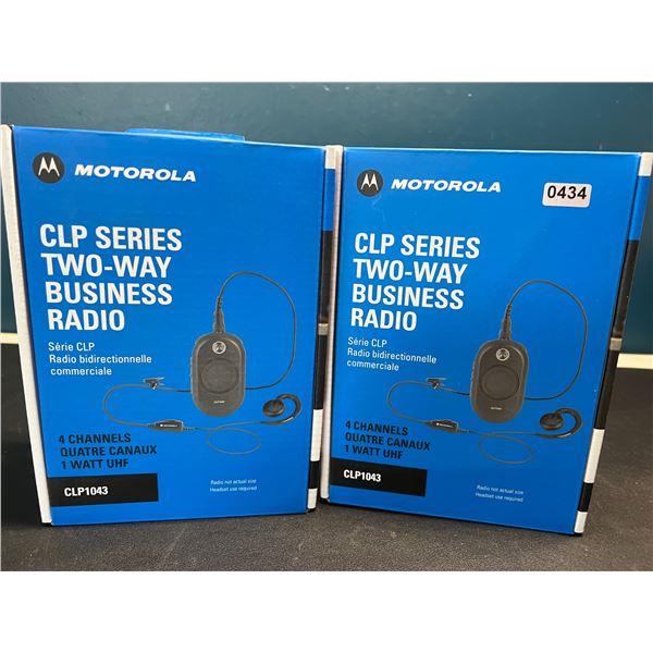 Lot of 2 Motorola CLP Series Two-Way Business Radios