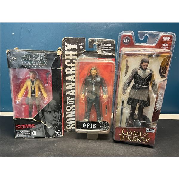 Lot of 3 Assorted Action Figures/Toys - Star Wars, Game of Thrones, & Sons of Anarchy