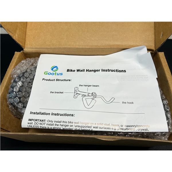 Lot of 1 Pack of Bike Wall Hangers - 2 Hangers in Box