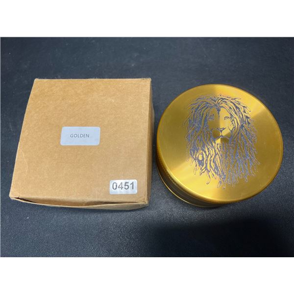Lot of 1 Extra Large 4-Inch Metal MJ/Bud Grinder - Gold