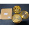 Image 1 : Lot of 1 Extra Large 4-Inch Metal MJ/Bud Grinder - Gold
