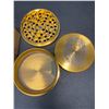 Image 2 : Lot of 1 Extra Large 4-Inch Metal MJ/Bud Grinder - Gold