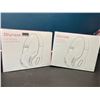 Image 1 : Lot of 2 Glynzak Wireless Bluetooth Over Ear Headphones - 65hr music/talk time! - Rose Gold