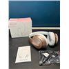Image 2 : Lot of 2 Glynzak Wireless Bluetooth Over Ear Headphones - 65hr music/talk time! - Rose Gold