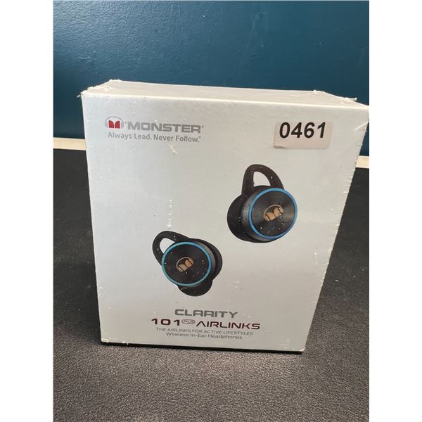 Lot of 1 Monster Clarity 101 Airlinks Wireless Bluetooth Earphones - Brand New Sealed!