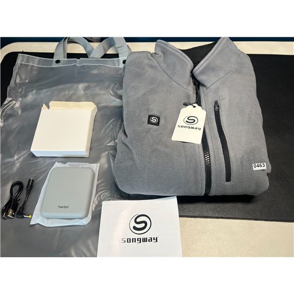 Lot of 1 Songway Heated Fleece Vest w/ Rechargeable Power Bank - Size Large