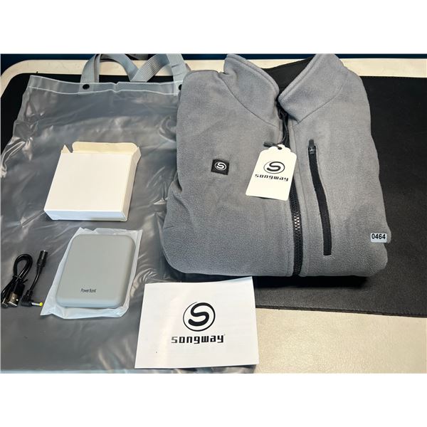 Lot of 1 Songway Heated Fleece Vest w/ Rechargeable Power Bank - Size Medium