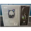 Image 2 : Lot of 2 Cat Ears/Kity Ear Wireless Headphones w/ LED Light - Black