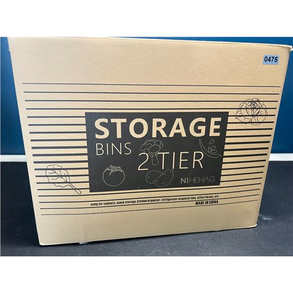 Lot of 1 2-Tier Plastic Storage Organizer for Fridge/Kitchen