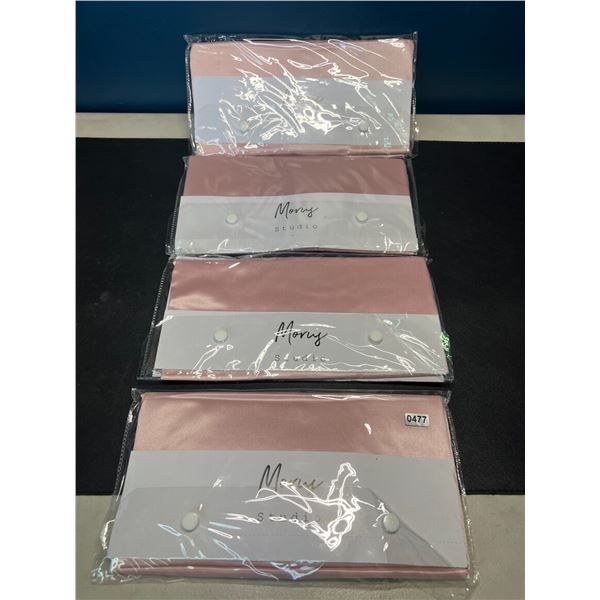 Lot of 4 MorusStudio Pure Mulberry Silk Pillowcases - Pink