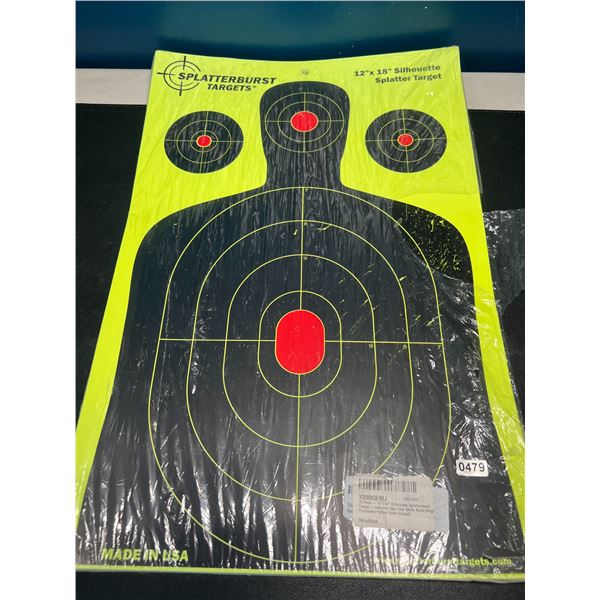 Lot of Practice Splatterburst Targets - 12" x 18" Silhoutte - 25pack