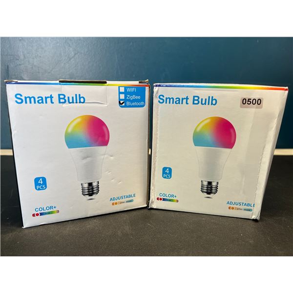 Lot of 2 Boxes of LED Wifi Smart Light Bulbs - 4pcs per box/8 total