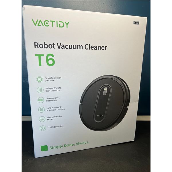 Lot of 1 VACTIDY Robot Vacuum Cleaner T6 - BRAND NEW SEALED!