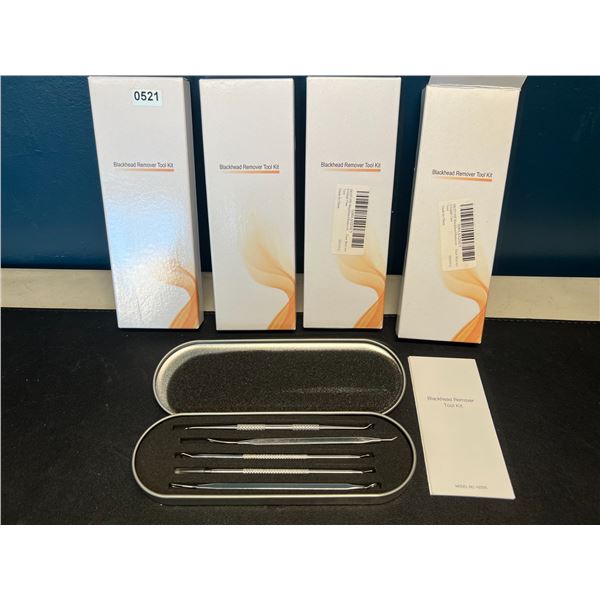 Lot of 4 Blackhead Remover Tool Kits/Skin Blemish Extractor Tool Kits