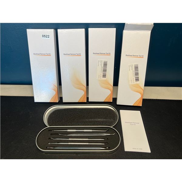 Lot of 4 Blackhead Remover Tool Kits/Skin Blemish Extractor Tool Kits