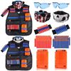 Image 1 : Lot of 4 Tactical Vest Kits for Nerf Guns - Includes Vests, Glasses, Masks, Extra Foam Bullets, etc.