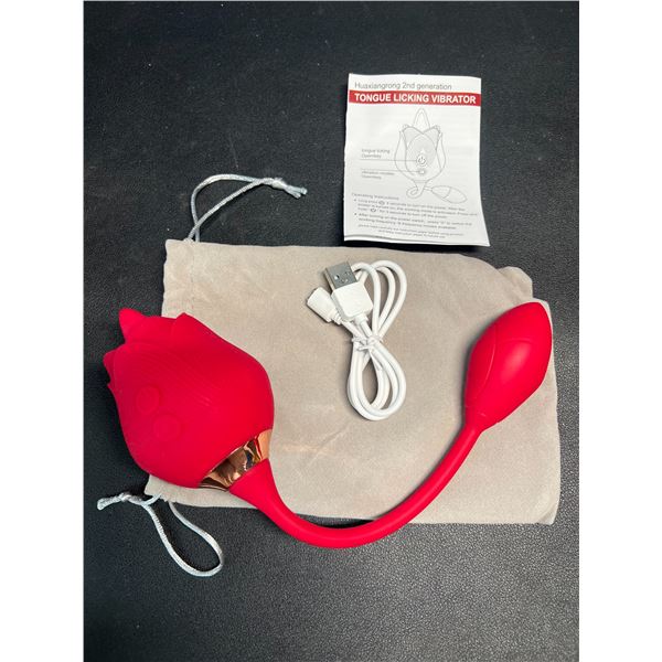 Lot of 1 Tongue Licking Rose Vibrator for Women