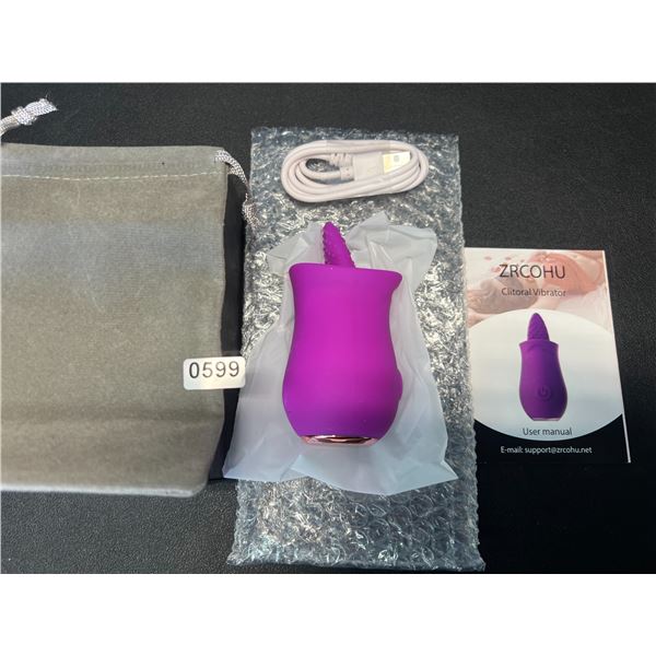 Lot of 1 Tongue Licking Rose Clitoral Vibrator for Women