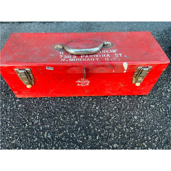 Lot of 1 Tool Box w/ Assorted Tools - Used