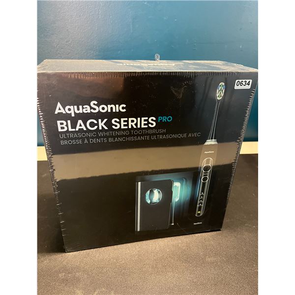 Lot of 1 Aquasonic Black Series PRO – Ultra Whitening Power Toothbrush w/ UV Sanitizing Base