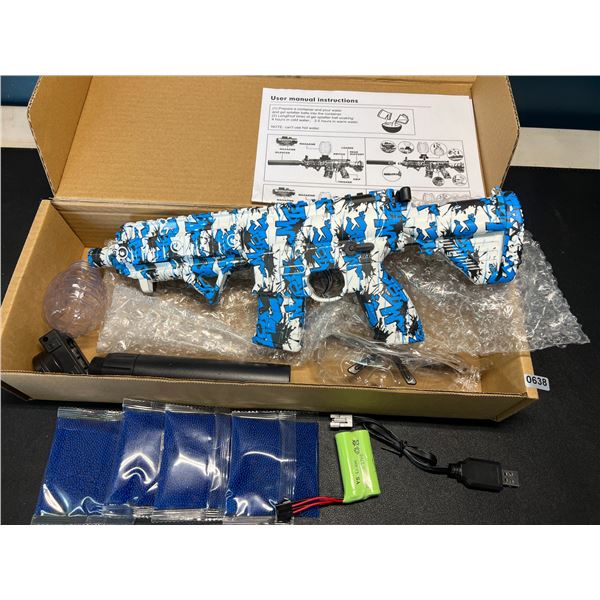 Lot of 1 Electric Automatic Gel Ball Blaster Gun - Blue Camo