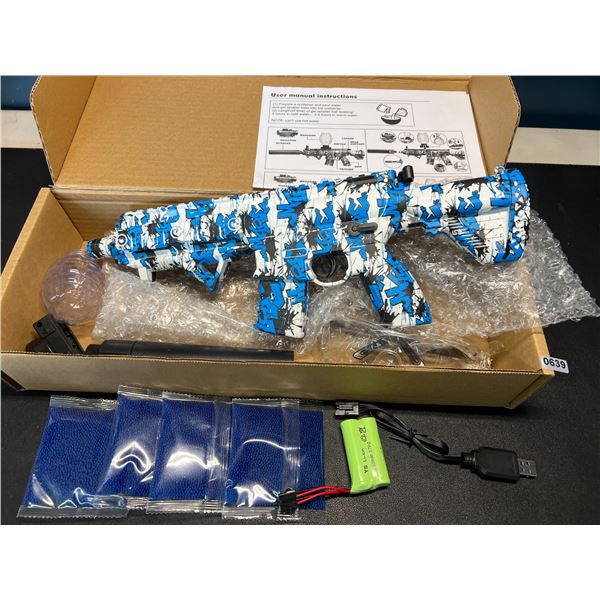 Lot of 1 Electric Automatic Gel Ball Blaster Gun - Blue Camo