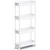 Image 1 : Lot of 1 4-Tier Rolling Utility/Storage Cart - White