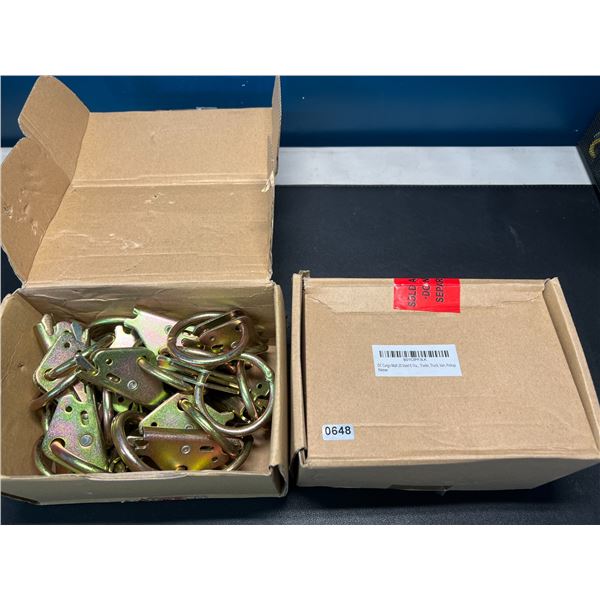 Lot of 2 Boxes of Heavy-Duty Steel E-Track O-Ring tie Downs for Trailers, Trucks, etc. (20pcs each)